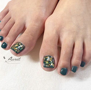 フットネイル親指のみアート